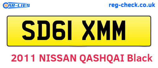 SD61XMM are the vehicle registration plates.