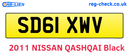 SD61XWV are the vehicle registration plates.