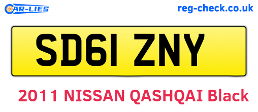 SD61ZNY are the vehicle registration plates.