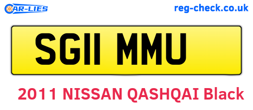 SG11MMU are the vehicle registration plates.