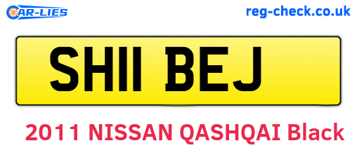 SH11BEJ are the vehicle registration plates.