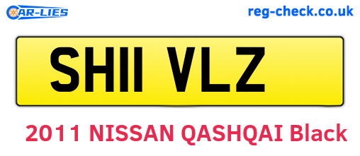 SH11VLZ are the vehicle registration plates.