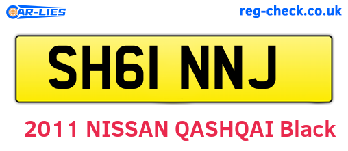SH61NNJ are the vehicle registration plates.