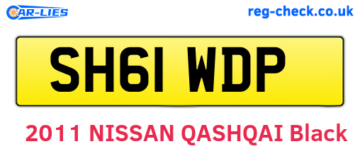 SH61WDP are the vehicle registration plates.
