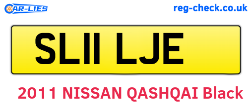 SL11LJE are the vehicle registration plates.
