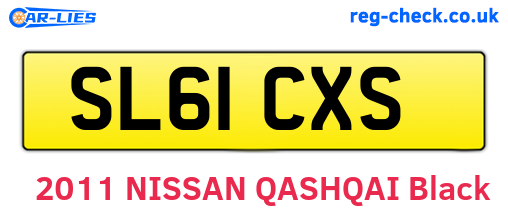 SL61CXS are the vehicle registration plates.