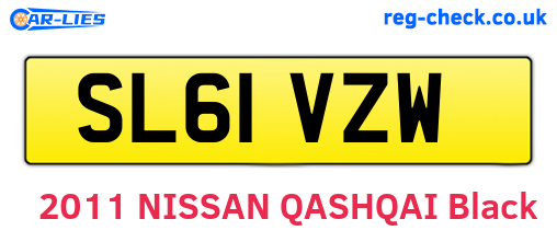 SL61VZW are the vehicle registration plates.