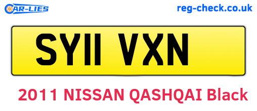 SY11VXN are the vehicle registration plates.