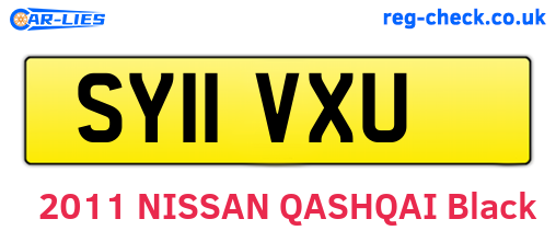 SY11VXU are the vehicle registration plates.