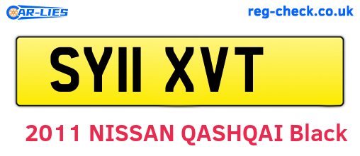 SY11XVT are the vehicle registration plates.