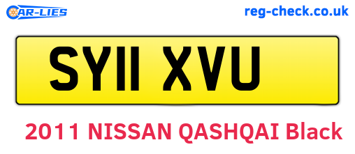 SY11XVU are the vehicle registration plates.