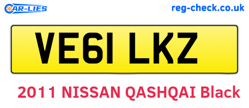 VE61LKZ are the vehicle registration plates.