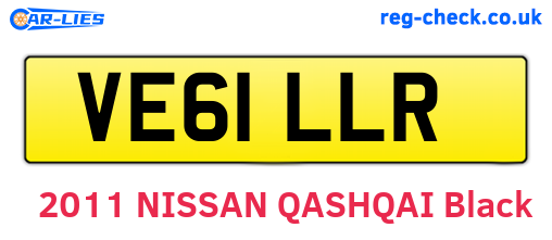VE61LLR are the vehicle registration plates.
