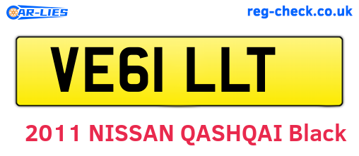 VE61LLT are the vehicle registration plates.