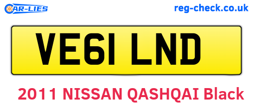VE61LND are the vehicle registration plates.