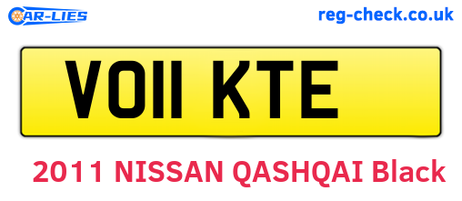 VO11KTE are the vehicle registration plates.