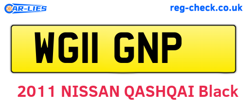 WG11GNP are the vehicle registration plates.