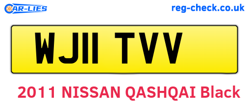 WJ11TVV are the vehicle registration plates.