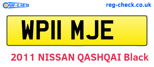 WP11MJE are the vehicle registration plates.