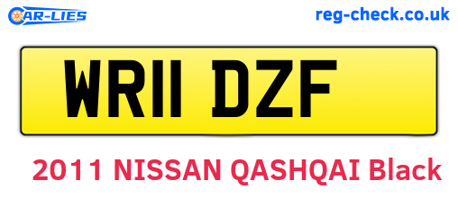 WR11DZF are the vehicle registration plates.