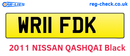 WR11FDK are the vehicle registration plates.