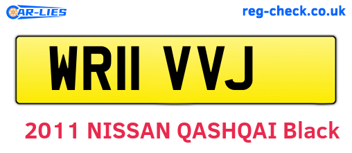 WR11VVJ are the vehicle registration plates.