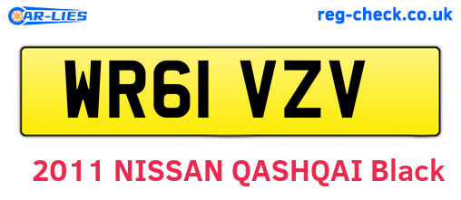 WR61VZV are the vehicle registration plates.