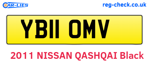 YB11OMV are the vehicle registration plates.