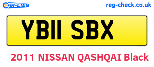 YB11SBX are the vehicle registration plates.