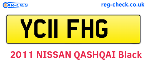 YC11FHG are the vehicle registration plates.