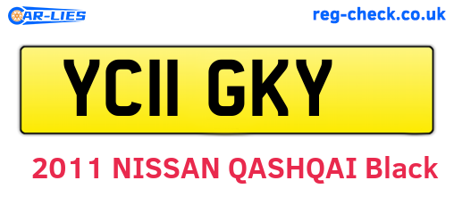 YC11GKY are the vehicle registration plates.