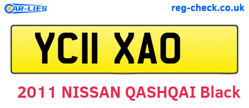 YC11XAO are the vehicle registration plates.