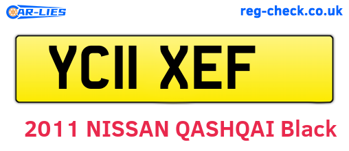 YC11XEF are the vehicle registration plates.
