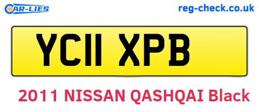 YC11XPB are the vehicle registration plates.