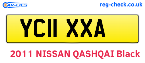 YC11XXA are the vehicle registration plates.