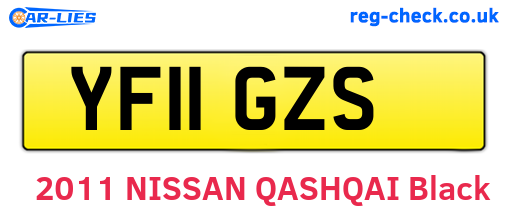 YF11GZS are the vehicle registration plates.