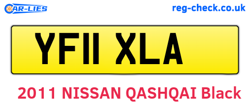 YF11XLA are the vehicle registration plates.