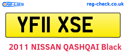 YF11XSE are the vehicle registration plates.