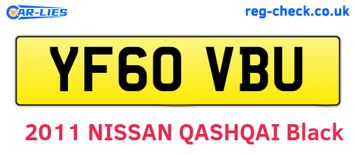 YF60VBU are the vehicle registration plates.