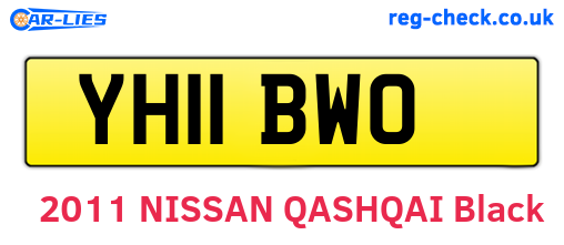 YH11BWO are the vehicle registration plates.