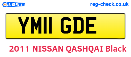 YM11GDE are the vehicle registration plates.