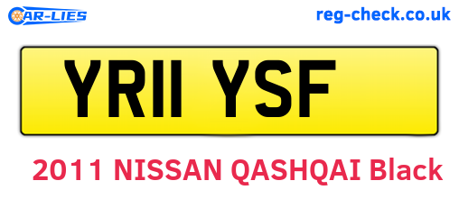 YR11YSF are the vehicle registration plates.