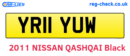 YR11YUW are the vehicle registration plates.