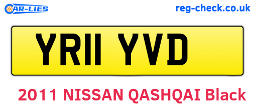 YR11YVD are the vehicle registration plates.
