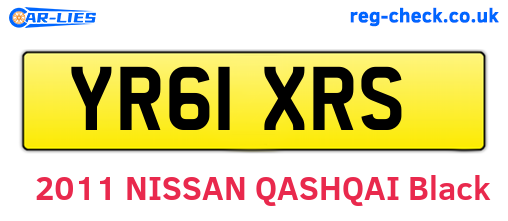 YR61XRS are the vehicle registration plates.