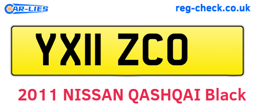 YX11ZCO are the vehicle registration plates.