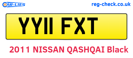 YY11FXT are the vehicle registration plates.