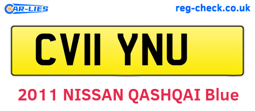 CV11YNU are the vehicle registration plates.