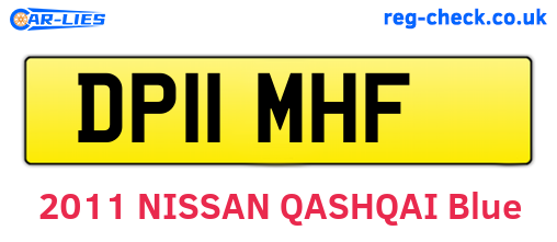 DP11MHF are the vehicle registration plates.