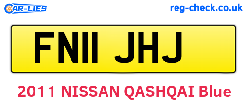 FN11JHJ are the vehicle registration plates.